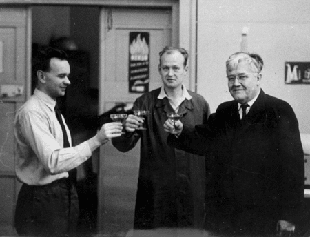 Zdeněk Korvas, Jan Oblonský a Antonín Svoboda na historické fotografii