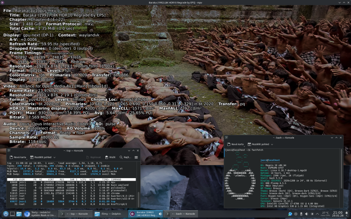 Autor: David Ježek, podle licence: <a href="https://creativecommons.org/licenses/by-nc-nd/2.0/">CC BY-NC-ND 2.0</a> Core i7-6700 a běžící FullHD AV1 video