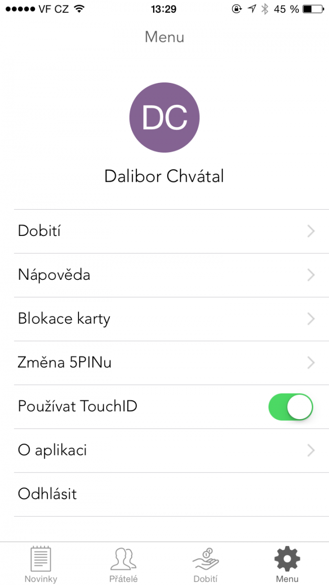 Uživatelské prostředí Napky.