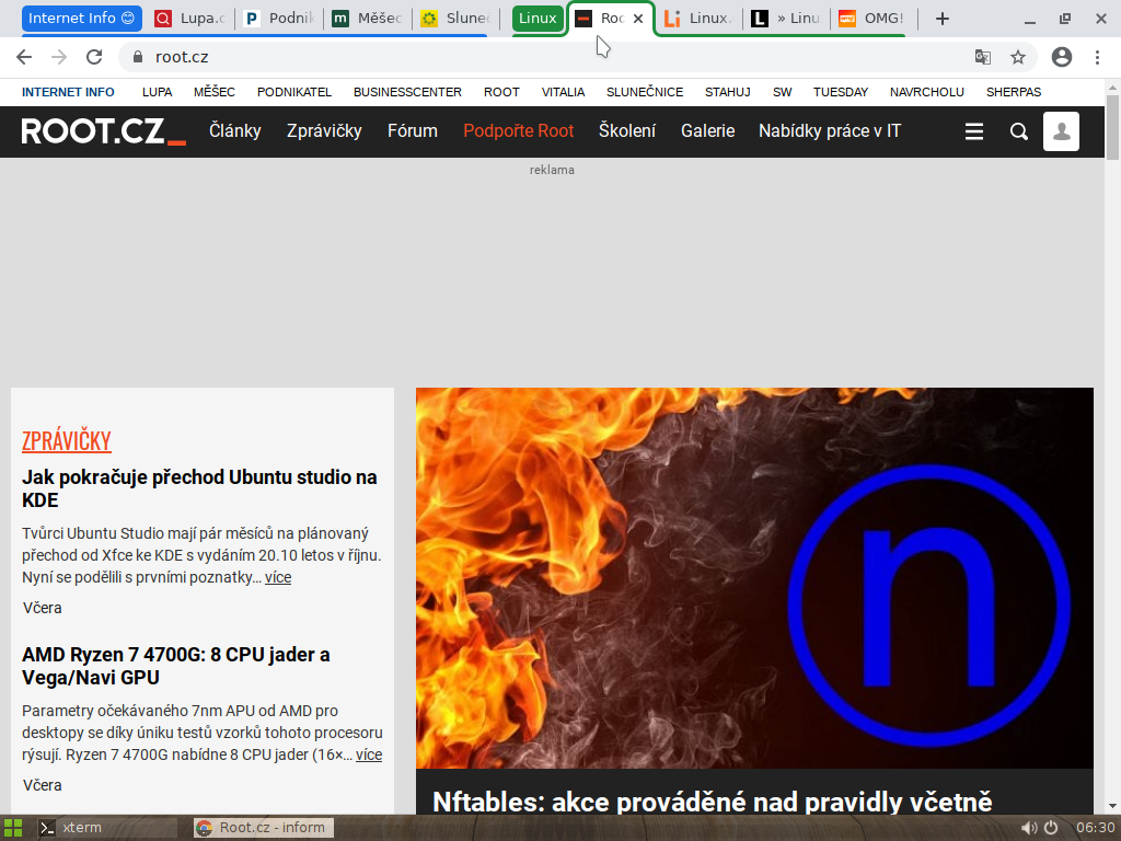 Seskupování panelů v prohlížeči Chrome