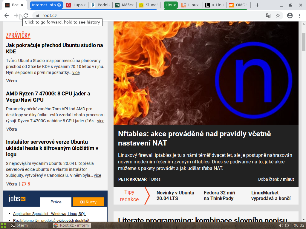 Seskupování panelů v prohlížeči Chrome