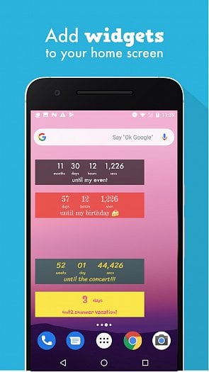 Countdown Widget (zdroj: play.google.com)