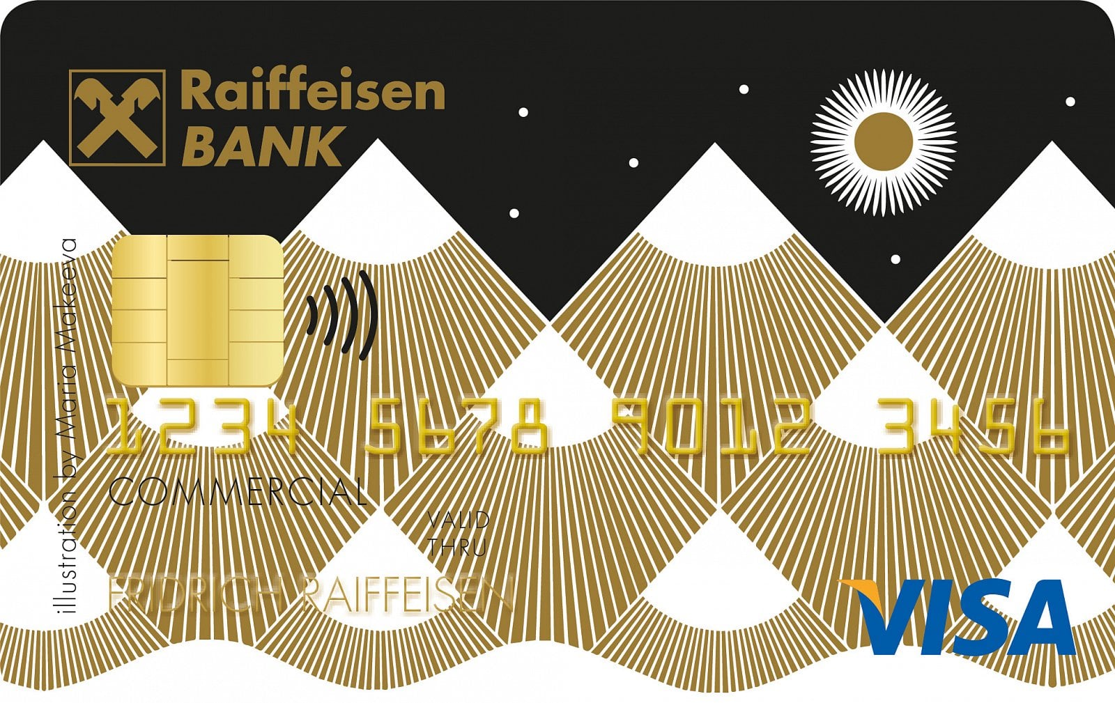 Debetní karta Visa od Raiffeisenbank pro firemní zákazníky.