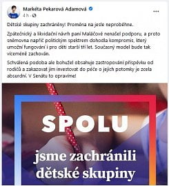 Reakce poslankyně Pekarové na schválení předlohy