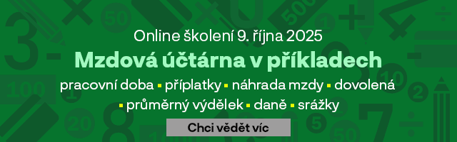 Školení pro účetní - mzdová účtárna v příkladech