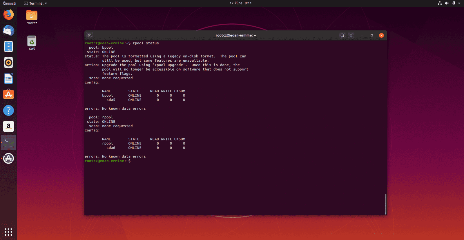 Ubuntu 19.10 Eoan Ermine