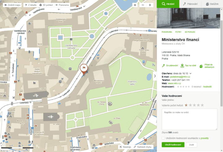 Mapy.cz přidávají hodnocení míst