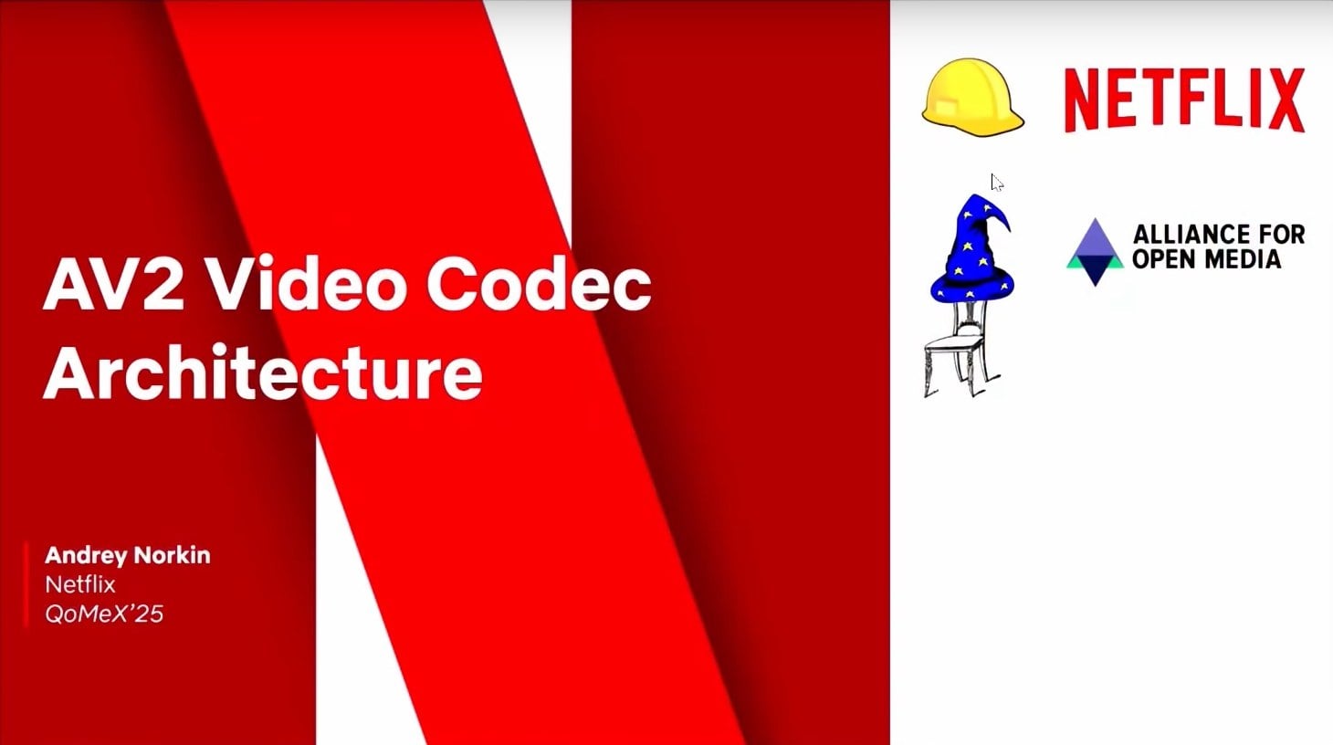 Prezentace zlepšení video formátu AV2 na QoMeX 2025