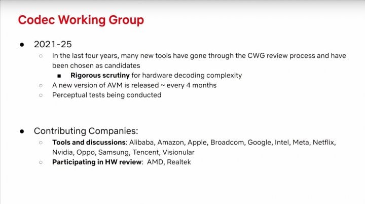 Autor: Netflix / AOM Prezentace zlepšení video formátu AV2 na QoMeX 2025