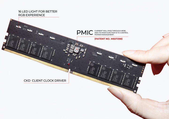 Modul CUDIMM s Client Clock Driverem od firmy V-Color