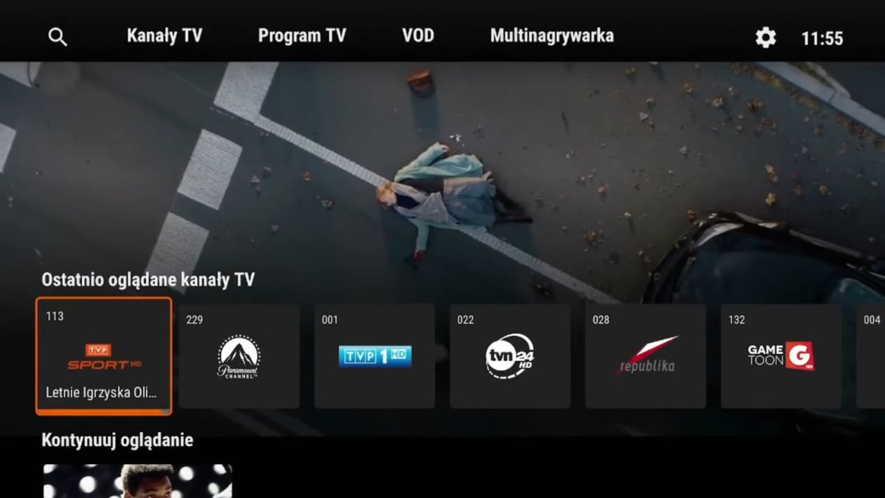 Orange Polsko: uživatelské rozhraní Orange TV