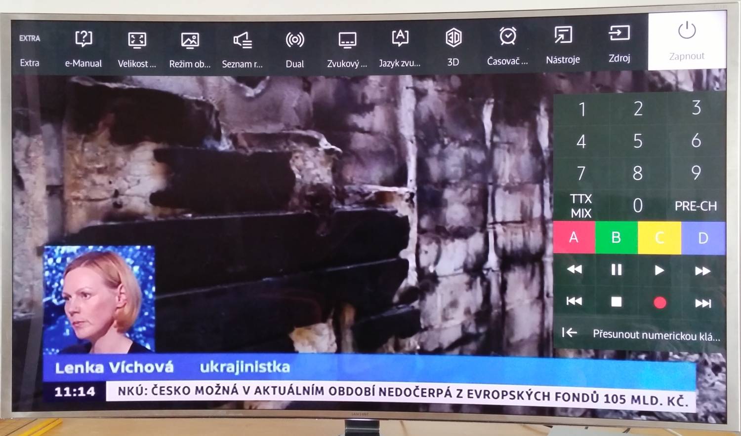 Samsung UE55JS9002T - DO a softwarové menu