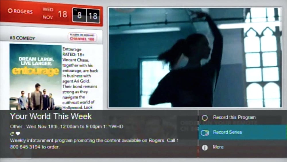 Vyhledávání obsahu a Mini Guide