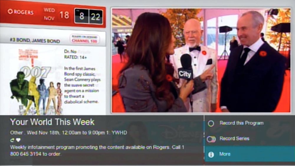 Vyhledávání obsahu a Mini Guide