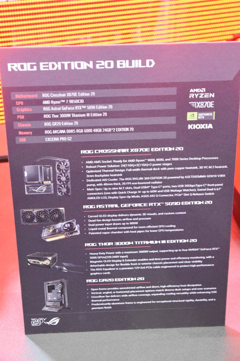 Hardware Asus řady ROG Edition 20 na Computexu 2026