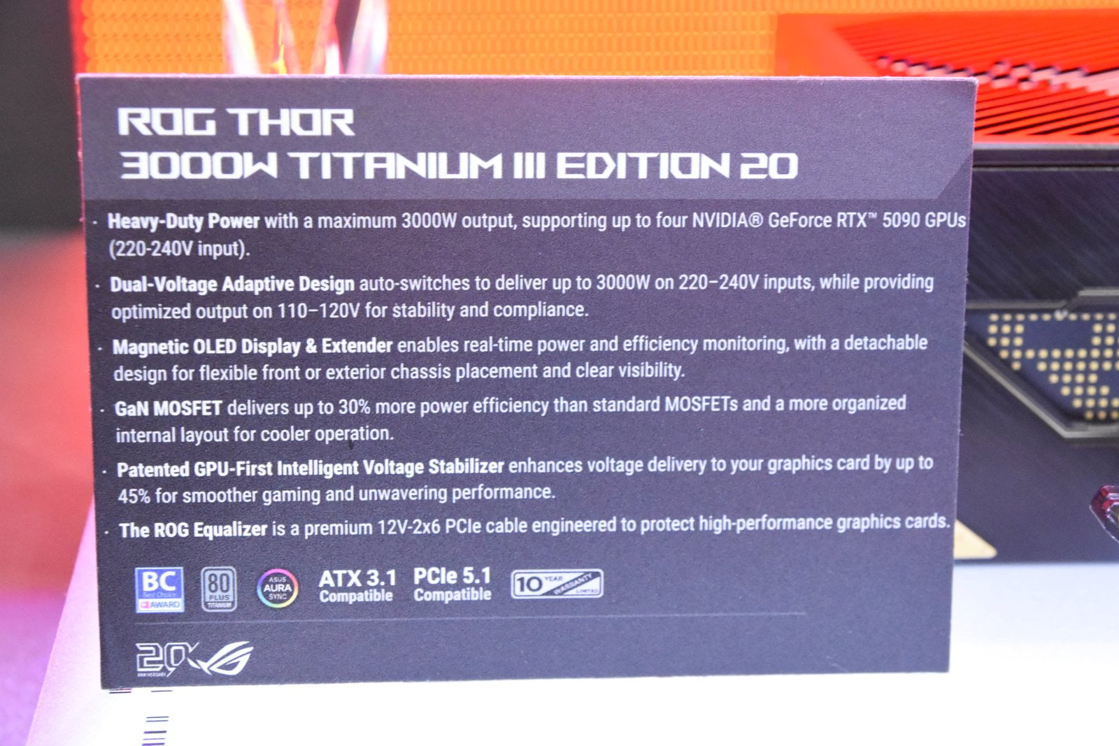 Hardware Asus řady ROG Edition 20 na Computexu 2026
