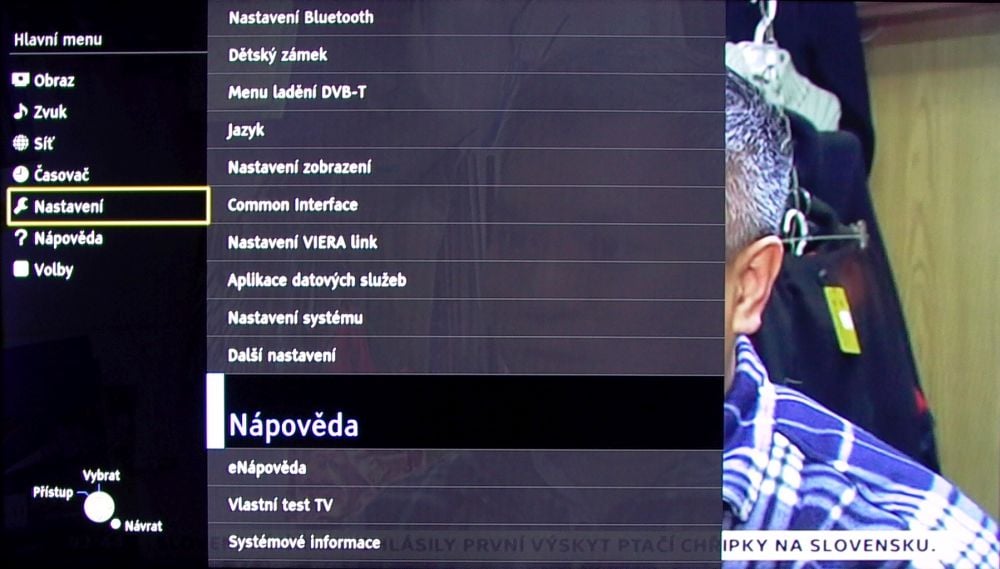 Panasonic TX-50DS630 - menu nastavení