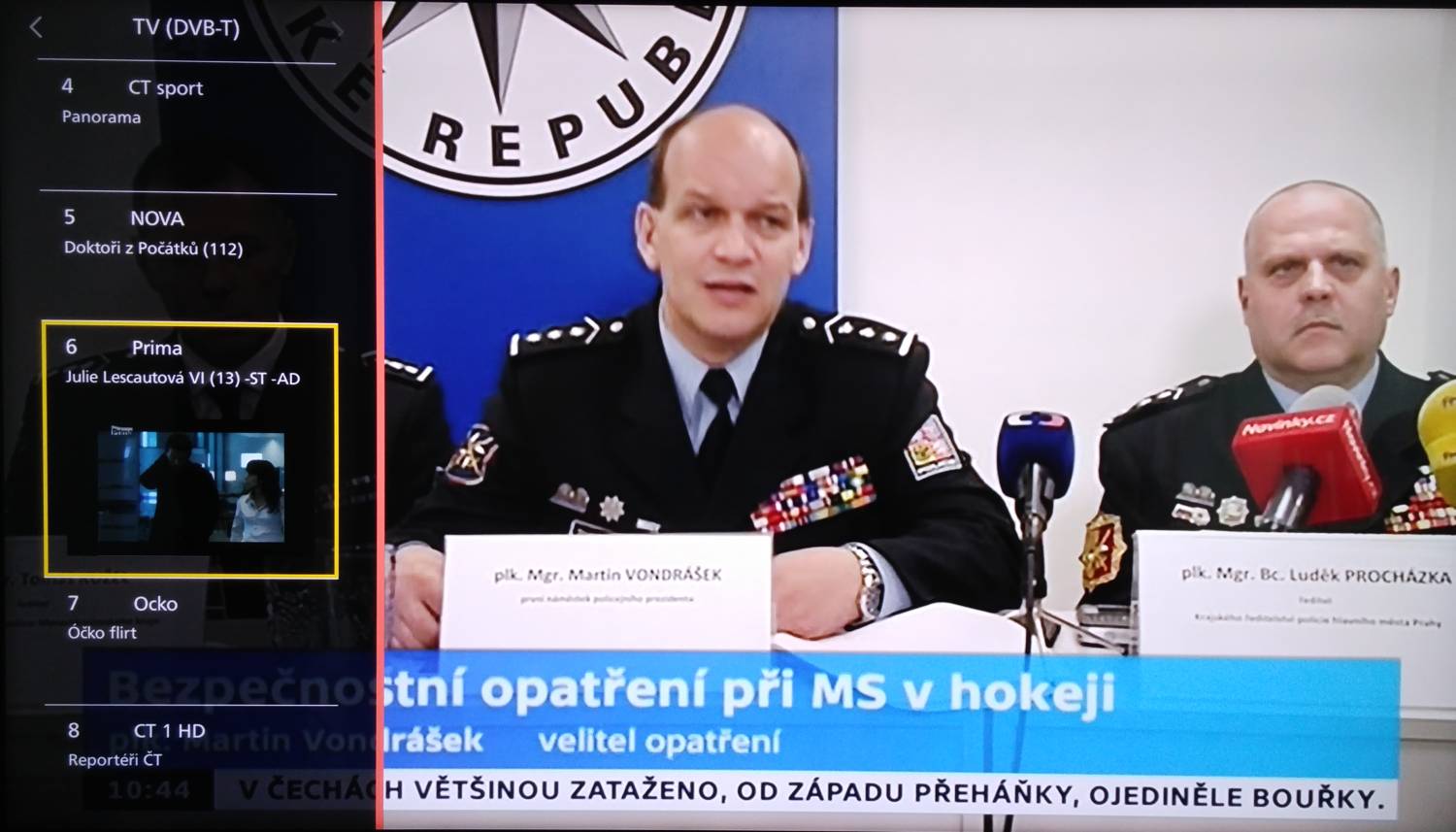 Třetí varianta vícetunerového náhledu je vyvolatelná přes Info Frame. Nezaškodilo by ji taktéž připojit k první dvěma.