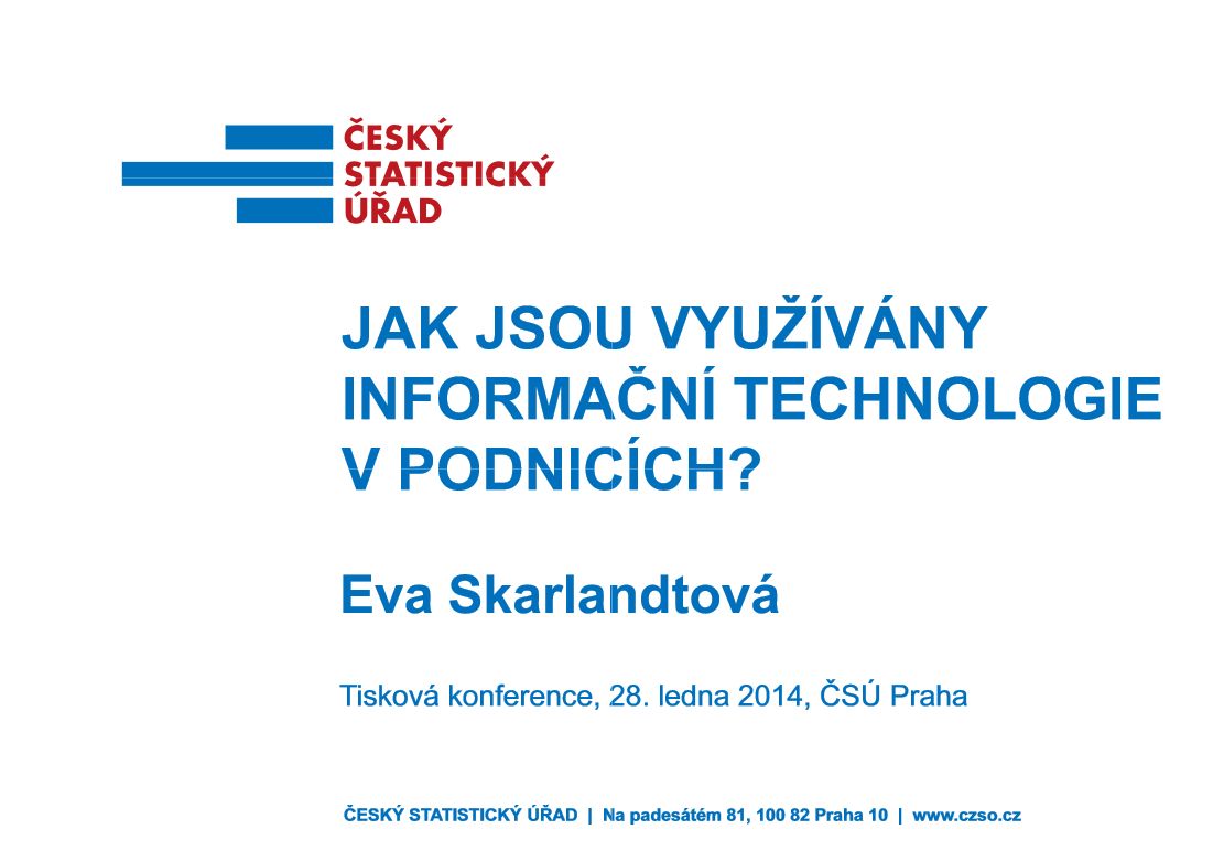 ČSÚ - informační technologie v podnicích