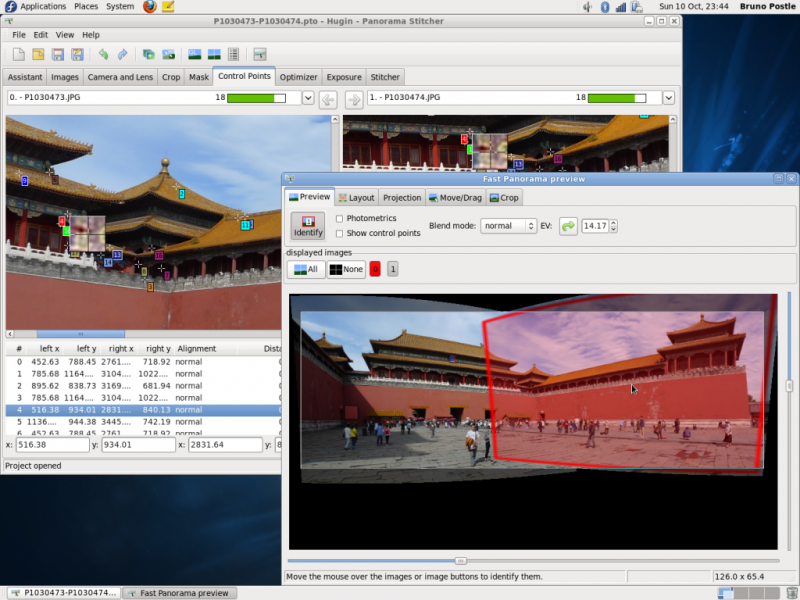 Hugin je multiplatformní aplikace pro tvorbu panoramat