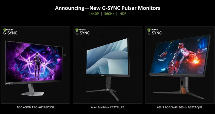 Nové monitory s G-Sync Pulsar oznámené v srpnu 2024