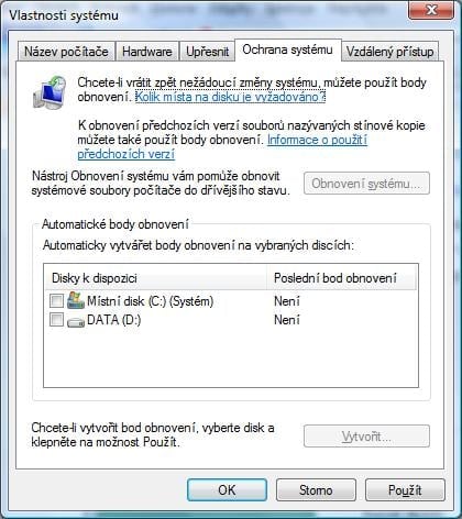 Obnovení systému