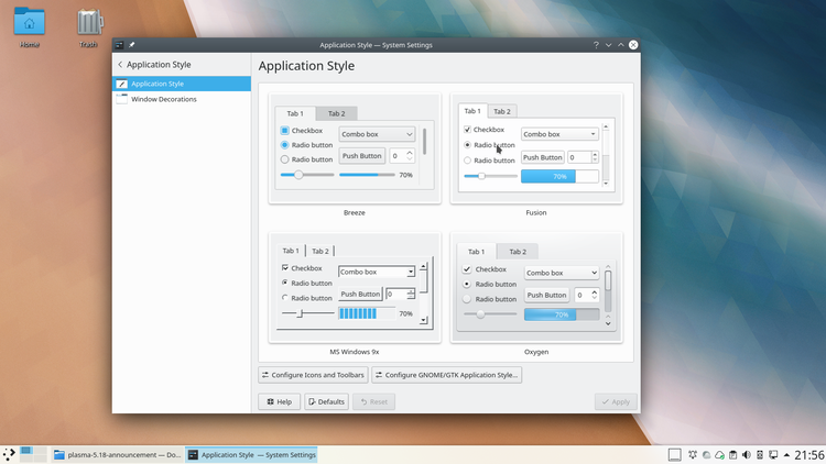 KDE Plasma 5.18 (finální)