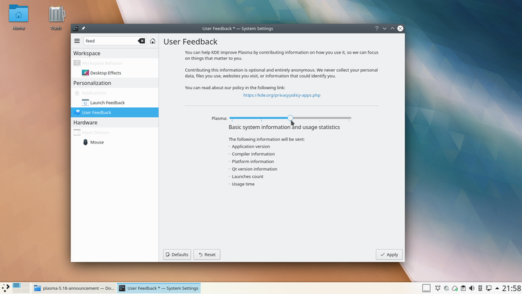 KDE Plasma 5.18 (finální)