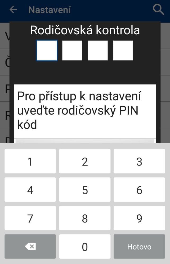 Skylink - Nastavení