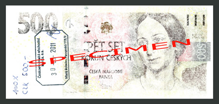 Odbarvená bankovka může  spadat dle míry poškození do skupiny běžně poškozených bankovek nebo do skupiny nestandardně poškozených bankovek. Pokud je bankovka odbarvená natolik, že jsou pochybnosti o její pravosti, jde o nestandardně poškozenou bankovku. Česká národní banka zadrží takovou bankovku bez náhrady.
Ostatní subjekty mohou takovou bankovku odmítnout.