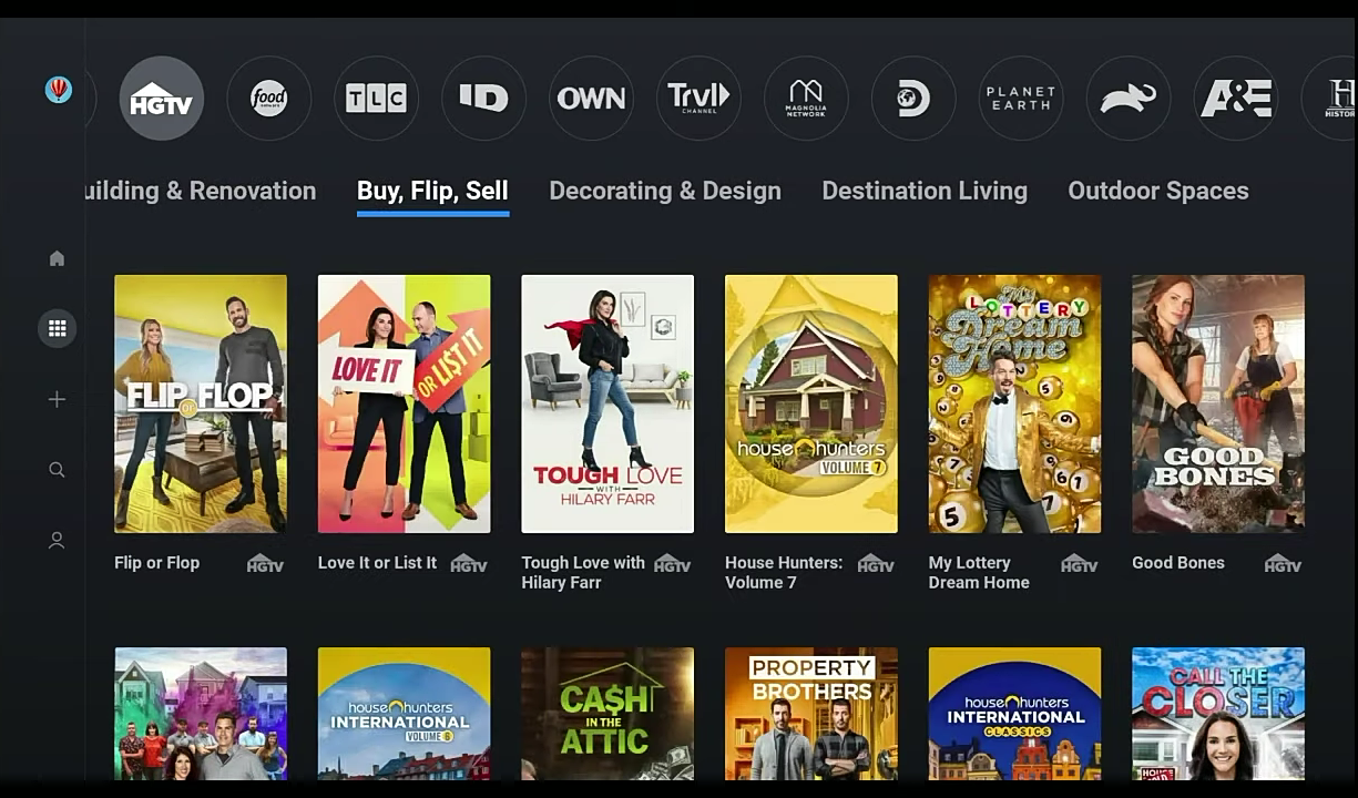 Uživatelské prostředí Discovery+