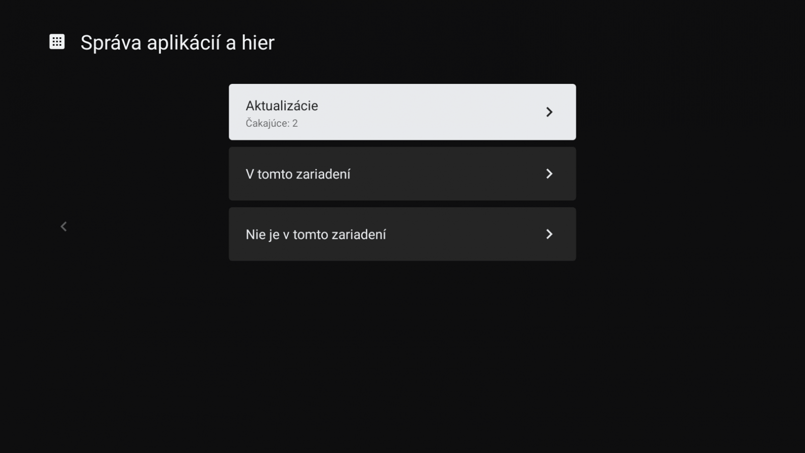 Uživatelské rozhraní TV boxu Orange Slovensko