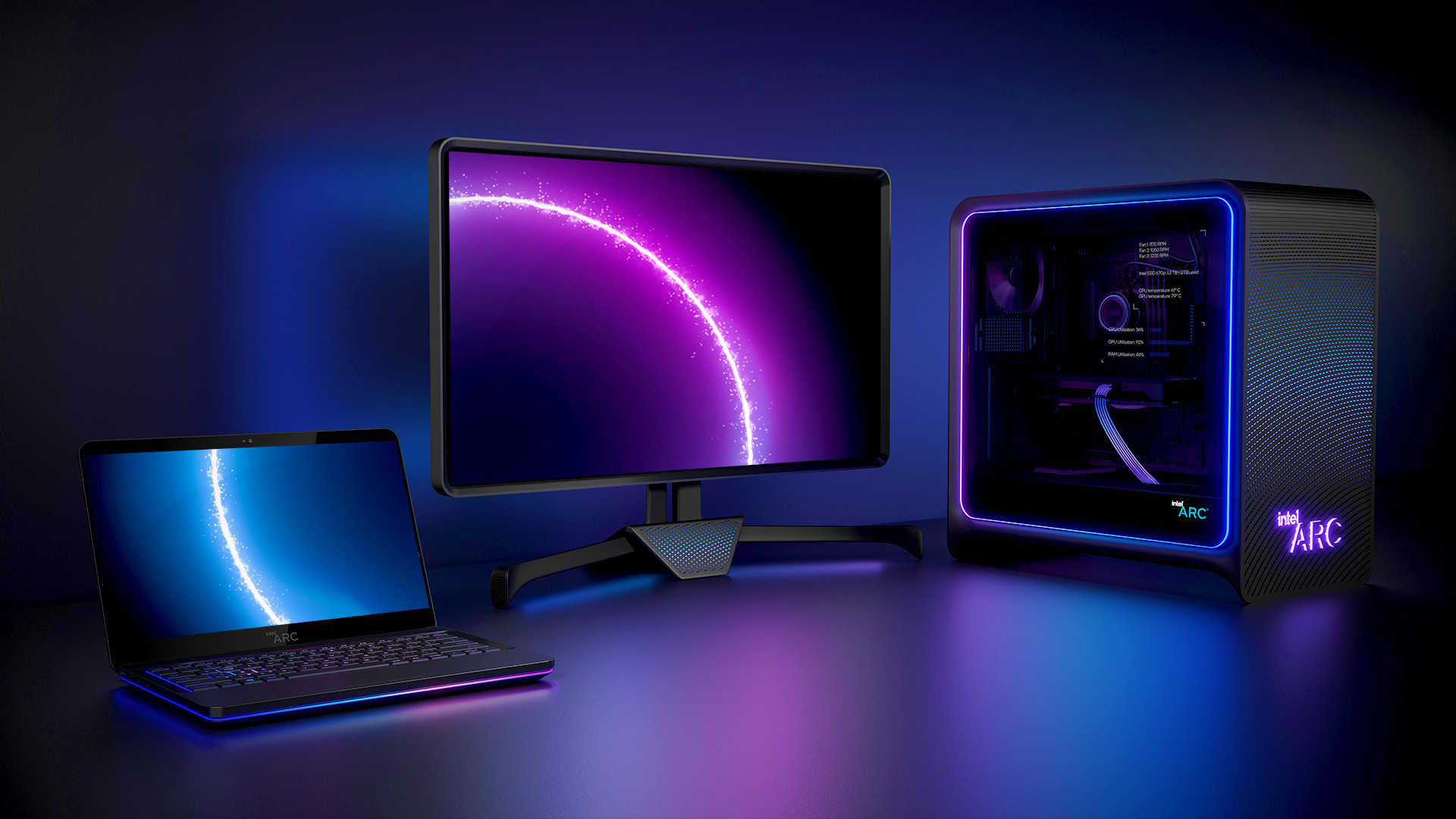 GPU Intel Arc (ilustrace)