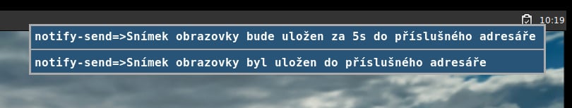 Arch: pořízení snímků obrazovky