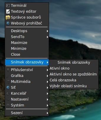 Arch: pořízení snímků obrazovky