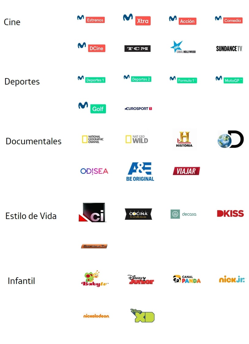 Movistar - programová nabídka