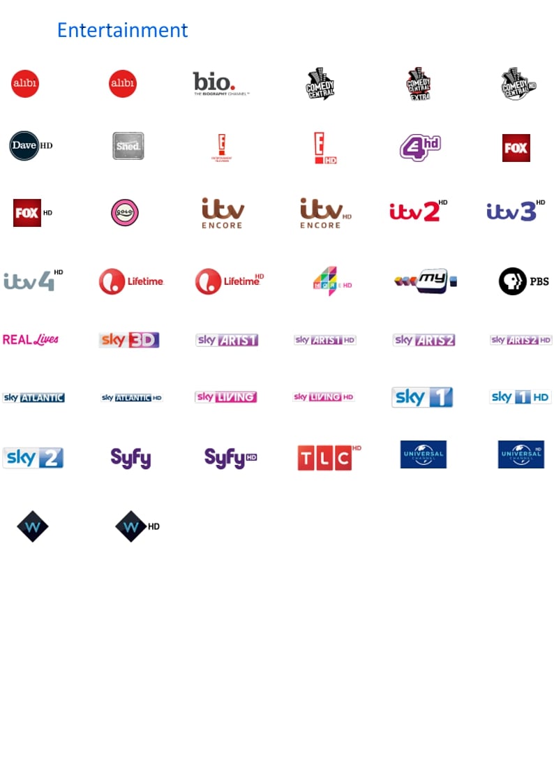 Programová nabídka Sky