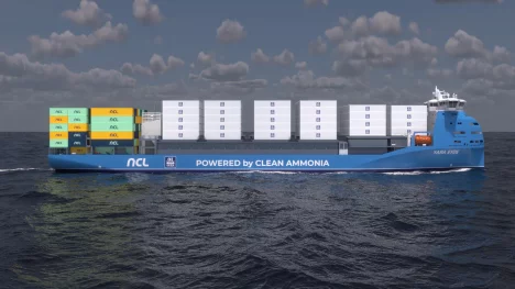 Náhledový obrázek - Bezemisní kontejnerová loď? Unikátní plavidlo Yara Eyde bude pohánět zelený čpavek, který má zajistit téměř nulové znečištění