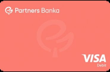 Design debetní karty Visa od Partners Banky (01/2025).