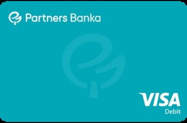 Design debetní karty Visa od Partners Banky (01/2025).