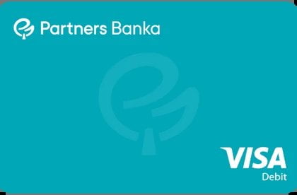 Design debetní karty Visa od Partners Banky (01/2025).