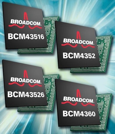 Čipy Broadcom pro Wi-Fi standardu 802.11ac