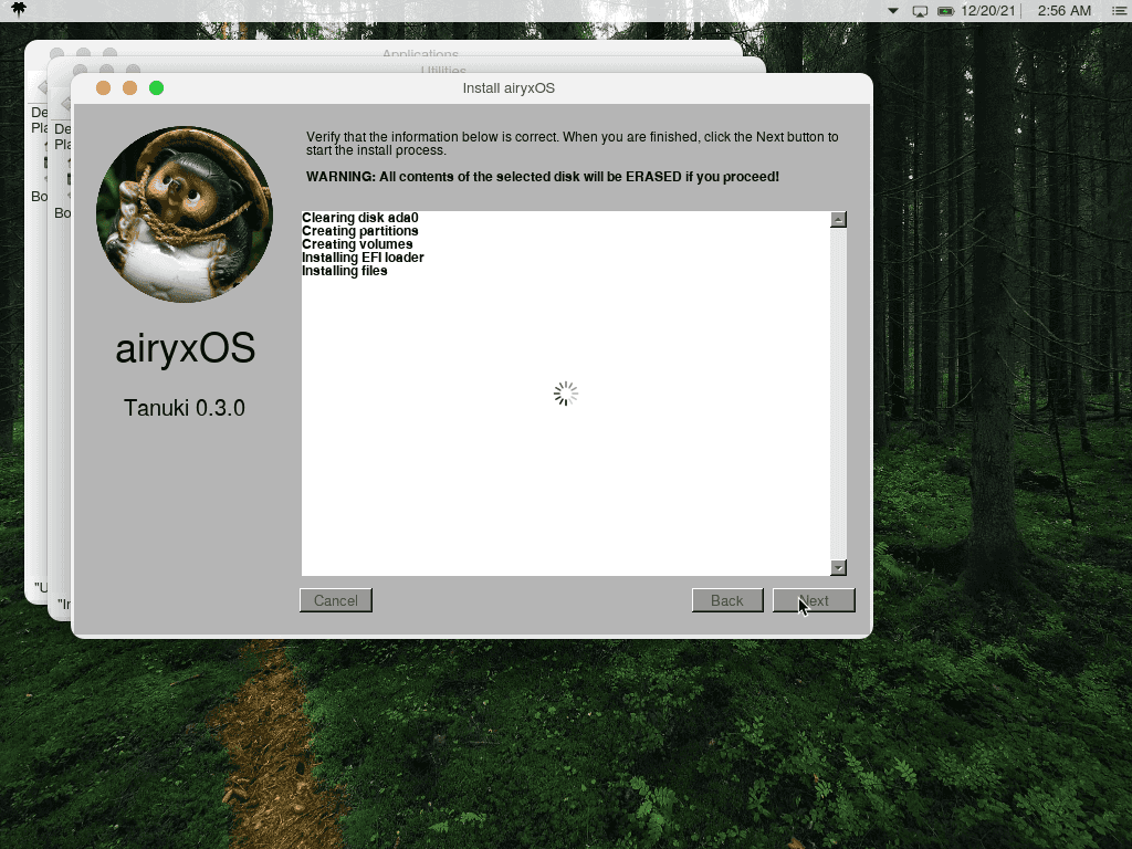 airyxOS 0.3.0 "Tanuki"