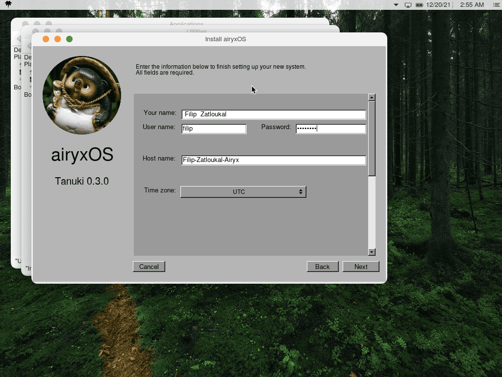 airyxOS 0.3.0 "Tanuki"