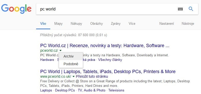 Když skočíte do stroje času provozovaného firmou Google, uvidíte, jak vypadal web ve chvíli, kdy jej naposledy Google zachytil