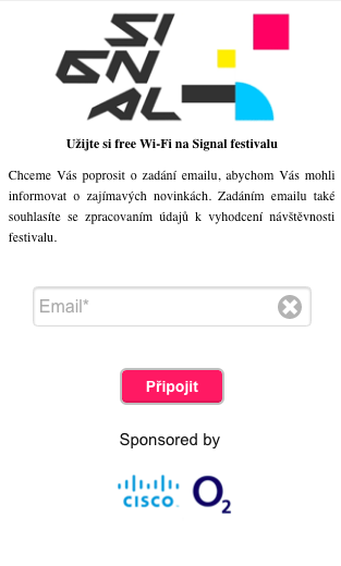 Sbírání dat pomocí Wi-Fi hotspotů na Signal Festivalu 2016
