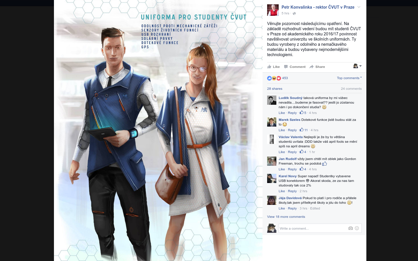 Pražská ČVUT je trochu originálnější než Zuckerberg a pro studenty přichystala fešné a lehce sci-fi uniformy.