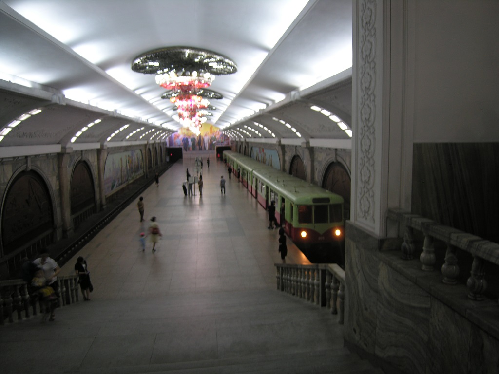 Pchjongjangské metro.
