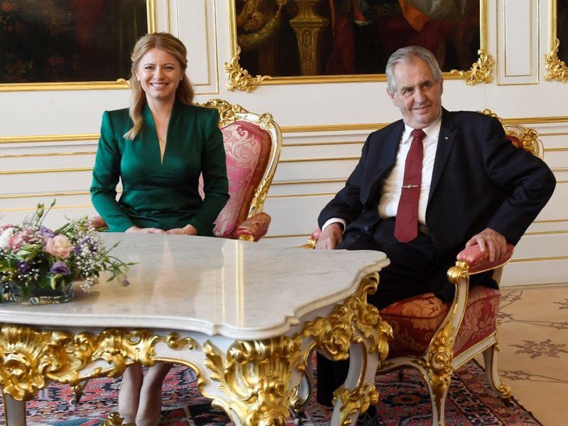  Zuzana Čaputová a Miloš Zeman