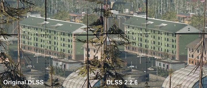 Serovnání obrazu DLSS po náhradě za novější knihovnu ve hře Warzone